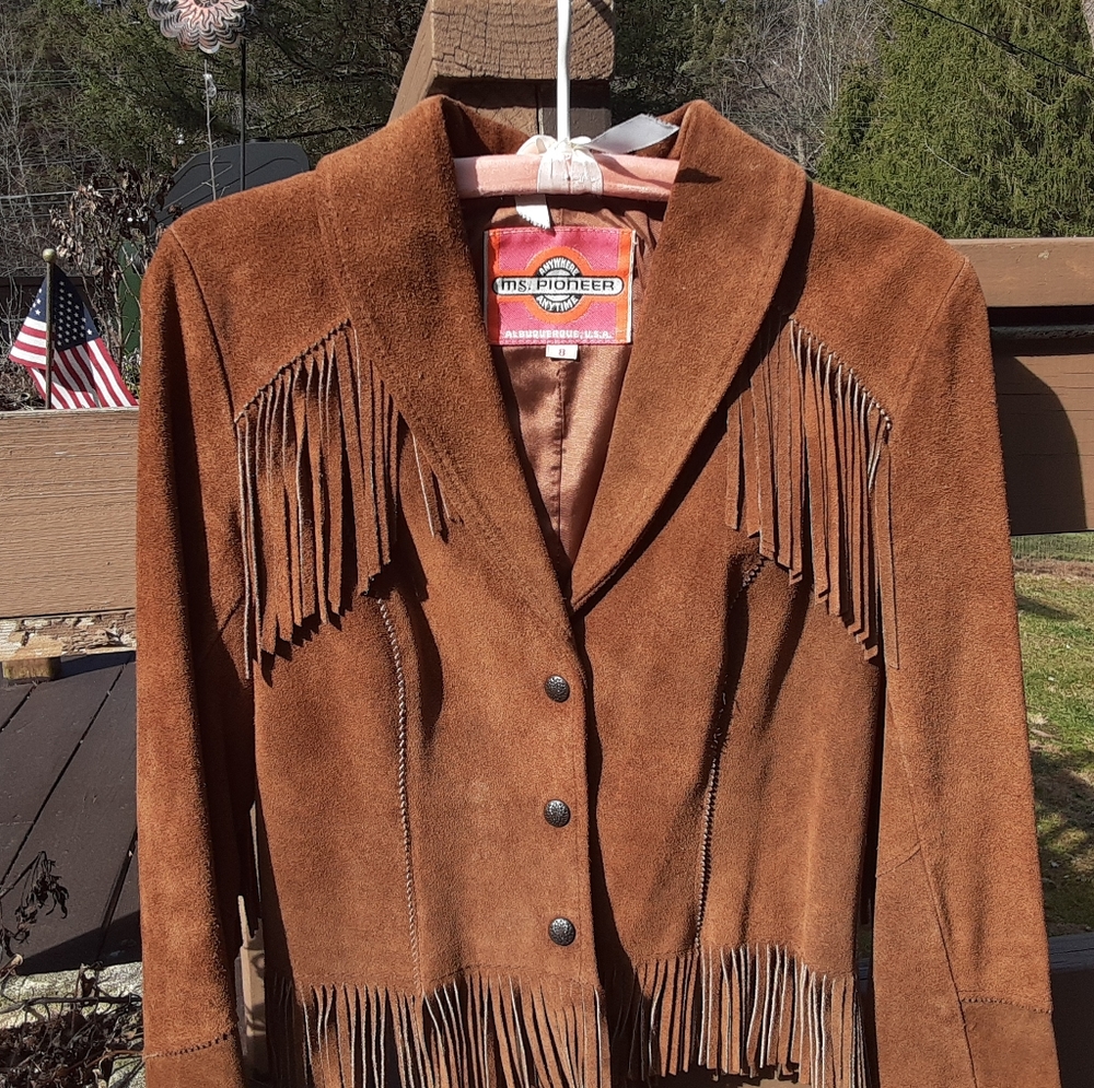 Vintage Fringed Suede Jacket